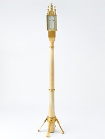 Queen Anne Ivory Double-Sided Portable Pillar Barometer