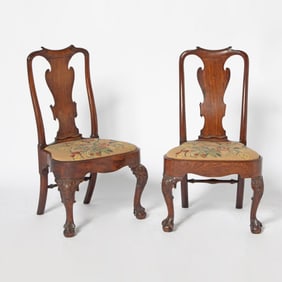 Pair of George II Mahogany Side Chairs