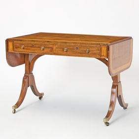 Late George III Inlaid Rosewood Sofa Table