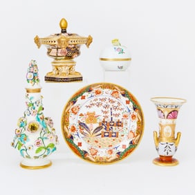 Group of English and Continental Porcelain Articles