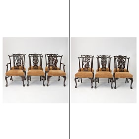 Set of Twelve George II Style Mahogany Dining Chairs