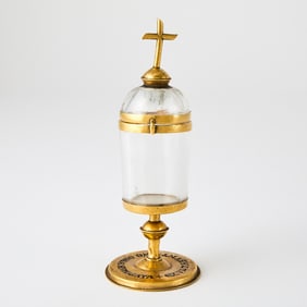Gold and Enamel Rock Crystal Reliquary Holder