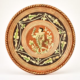 Werra Polychrome Decorated Slipware Dish
