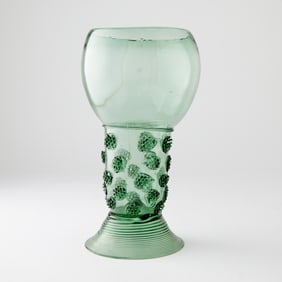 Large Dutch or German Green Glass Roemer Second half 17th century