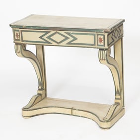 Neoclassical Painted Wood Console Table