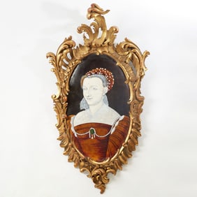 A Large Limoges Polychrome Enamel Oval Plaque