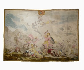 Very Fine Beauvais Tapestry, "Venus Wounded by Diomedes"