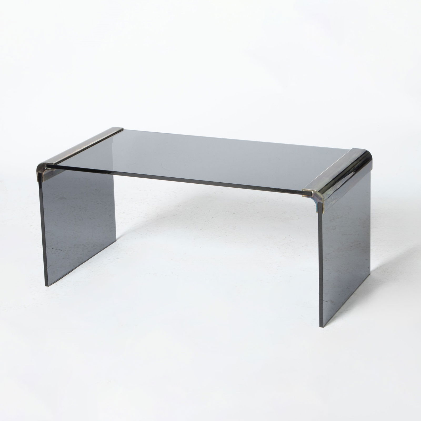Dark Glass and Metal Low Table (1 of 4)