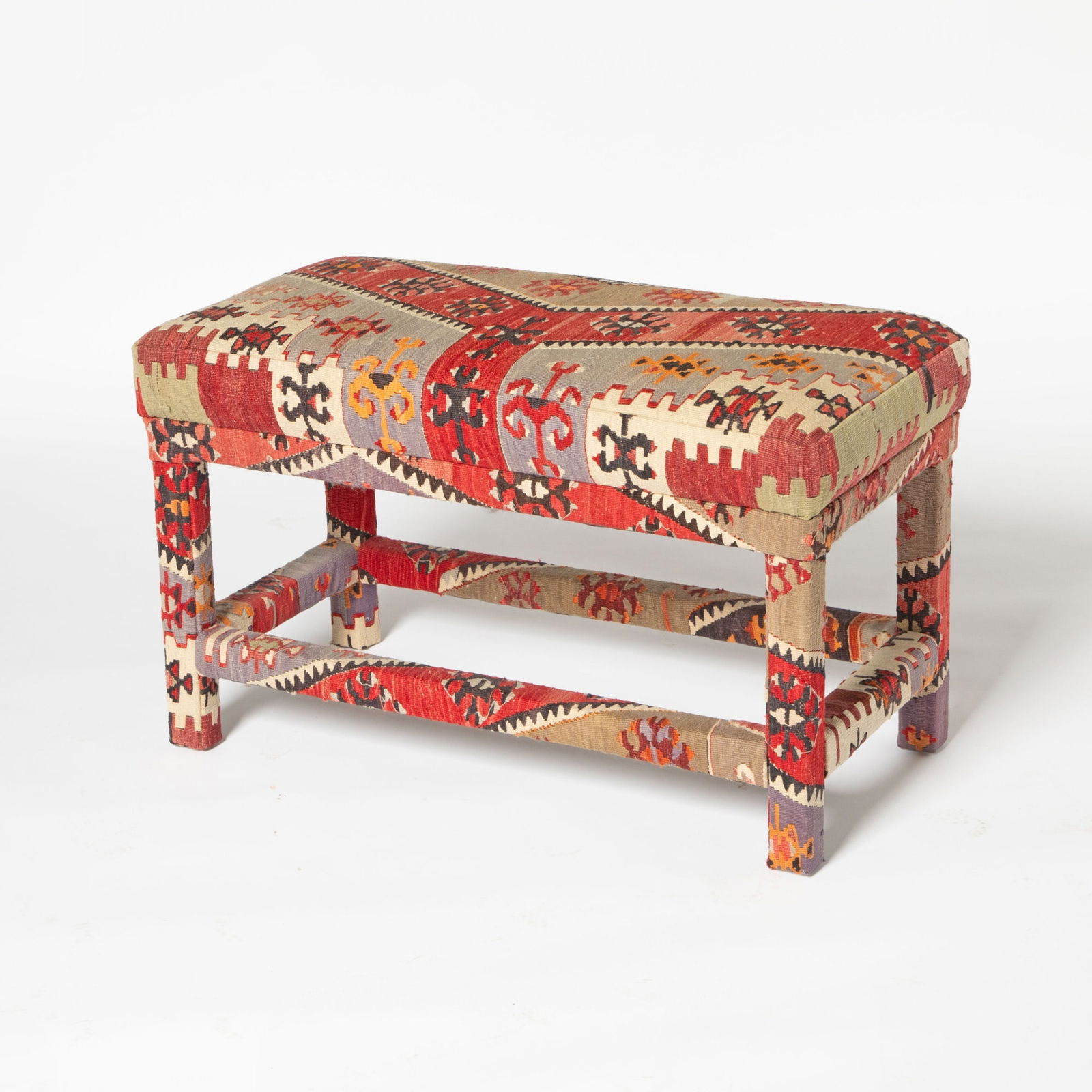 Kilim Upholstered Bench (1 of 4)