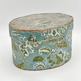 Wallpaper Covered Bentwood Band Box