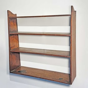 Walnut Four-tier Wall Shelf