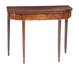 Federal Inlaid Mahogany Card Table