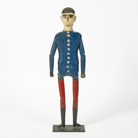 Painted Articulated Figure of a Man