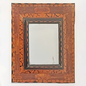 Walnut Inlaid and Part Ebonized Frame