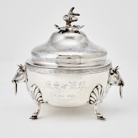 American Silver Butter Dish