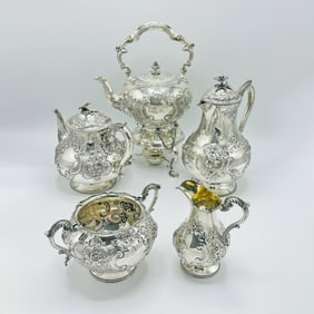 Assembled Victorian Sterling Silver Tea and Coffee Service