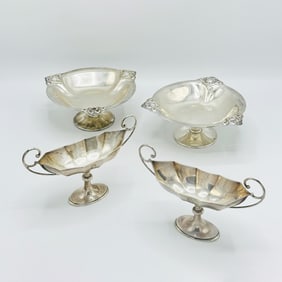 Pair of International Silver Co. Sterling Silver "Royal Danish" Pattern Compotes