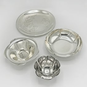 Group of Four American Sterling Silver Serving Articles