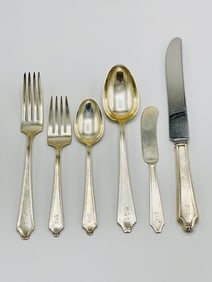 International Silver Co. Sterling Silver "Minuet" Pattern Flatware Service