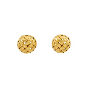 Tiffany & Co. Pair of Gold 'Vannerie' Earclips