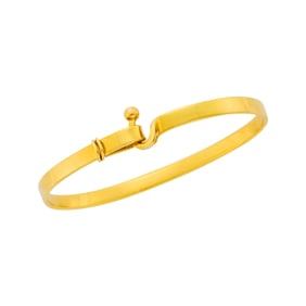Tiffany & Co. Gold 'Hook & Eye' Bangle Bracelet