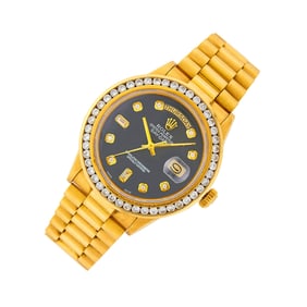 Rolex Gentleman's Gold and Diamond 'Day-Date' Wristwatch, Ref. 18038