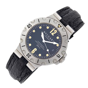 Bulgari Stainless Steel 'Diagono Scuba' Wristwatch