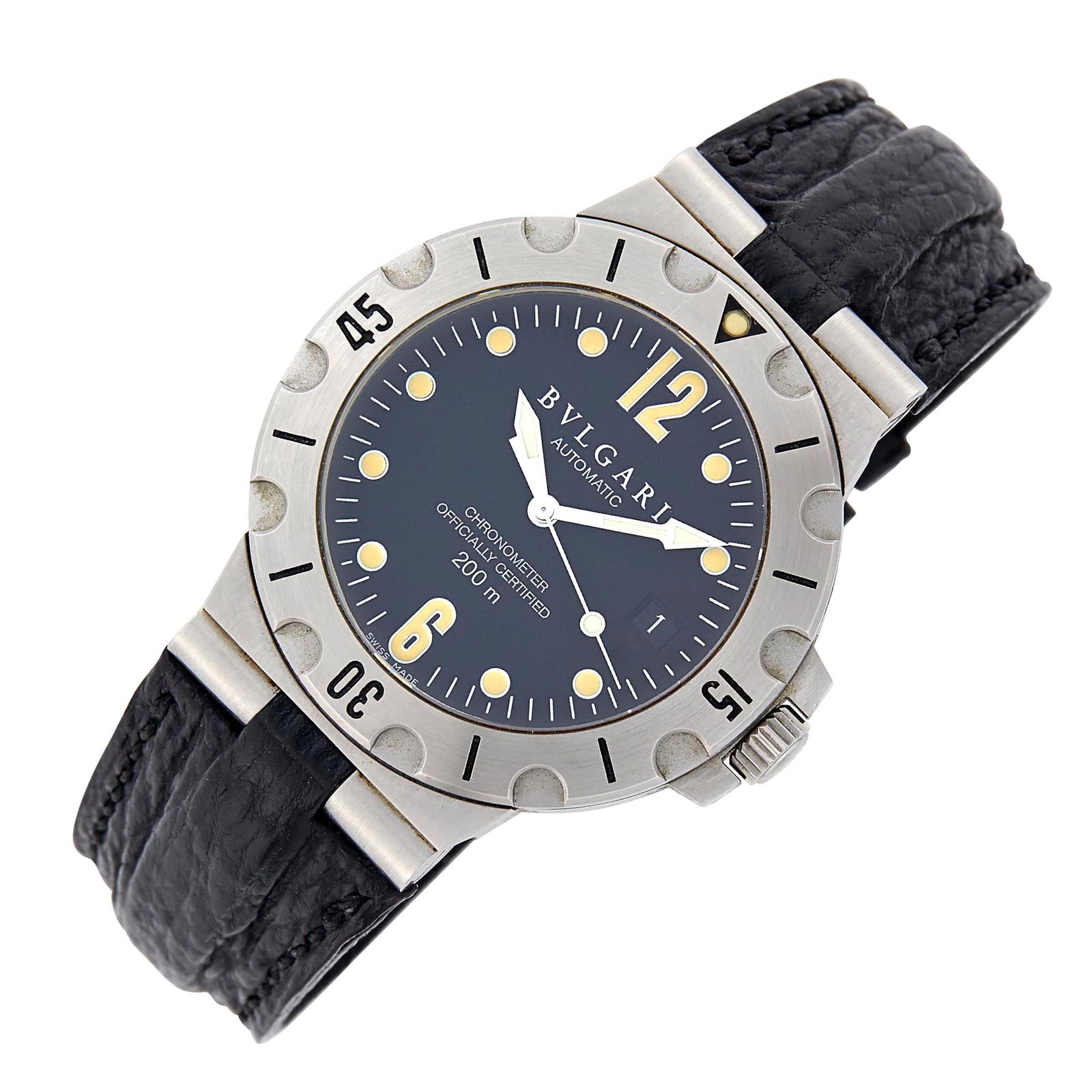 Bulgari Stainless Steel 'Diagono Scuba' Wristwatch (1 of 3)