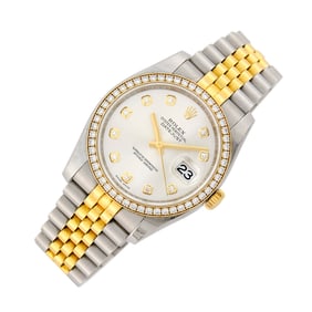 Rolex Gentleman's Gold, Stainless Steel and Diamond 'Datejust' Wristwatch, Ref, 116243