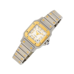 Cartier Stainless Steel and Gold 'Santos' Wristwatch, Ref. 2423
