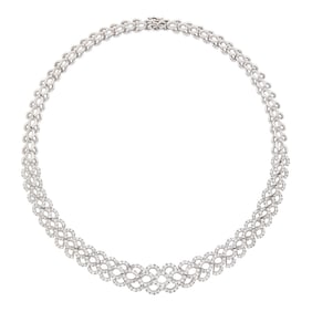 White Gold and Diamond Necklace