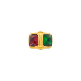Gold, Cabochon Rubelllite, Tourmaline and Diamond Ring