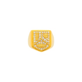 Cartier Gentleman's Gold and Diamond 'Lincoln Award' Signet Ring