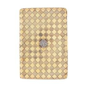 Dreicer & Co. Two-Color Gold, Platinum and Diamond Cigarette Case