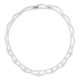 White Gold and Diamond Necklace