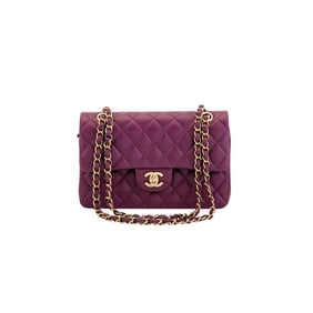 Chanel Burgundy Leather Double Flap Bag
