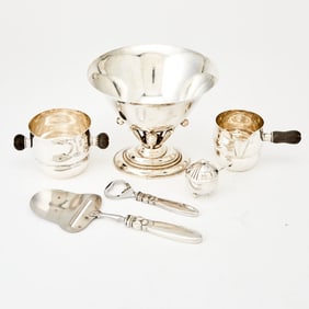 Group of Georg Jensen Sterling Silver Table Articles