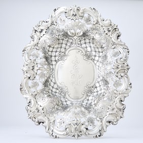 Frank M. Smith for Whiting Sterling Silver Centerpiece Basket Early 20th century