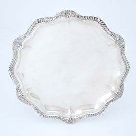 International Silver Co. Sterling Silver "Lord Robert" Pattern Tray Mid 20th century