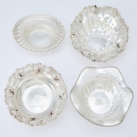 Group of Four American Sterling Silver Bowls