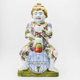 Quimper Pottery Bacchic Wine Dispenser