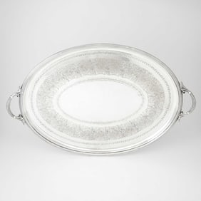 Silver Plated Two-Handled Tray 20th Century
