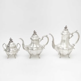 Reed & Barton Sterling Silver "Bradford" Pattern Part Tea and Coffee Service