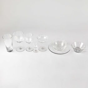 Baccarat Glass Montaigne Optic Pattern Table Service