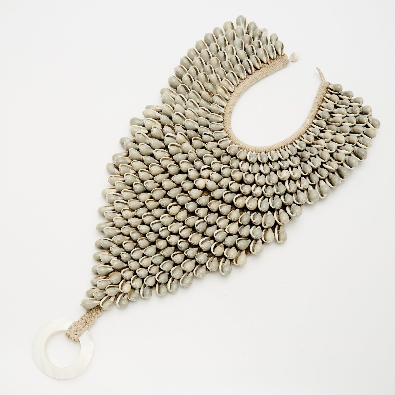 Indonesian Style Gray Cowrie Shell Necklace (1 of 1)
