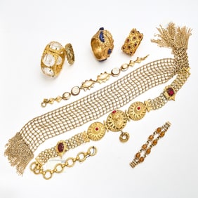 Group of Gold-Tone Costume Jewelry