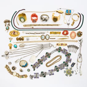 Group of Victorian Style Costume Jewelry