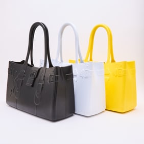 Three The Great Bag, Co. Robert Verdi Rubber Tote Bags