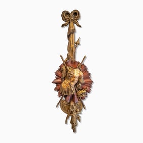 Louis XVI Style Parcel Giltwood Military Trophy