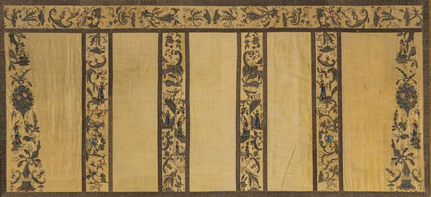Continental Framed Silk Panel